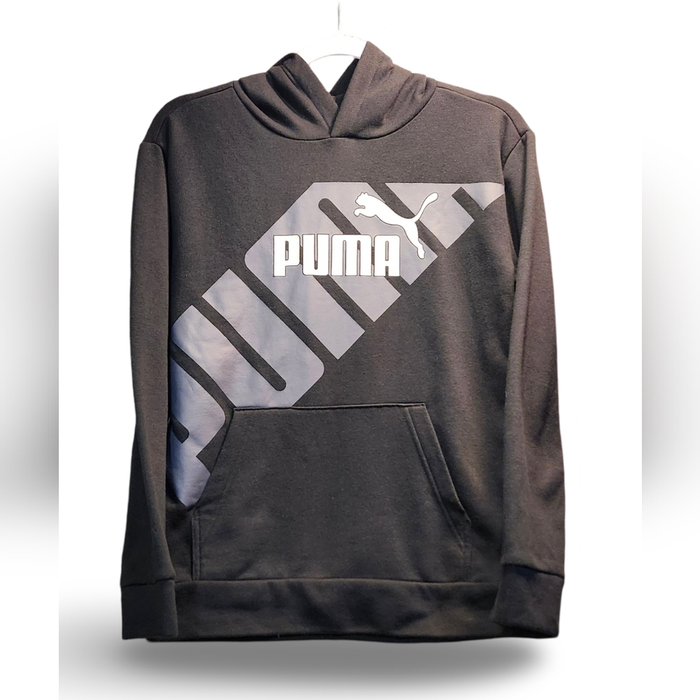 Puma Black Hoodie with Gray Logo